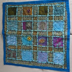 Pillow Covers, Hand Crafted, Embroidered And Beaded Persian Style (Set of 2)